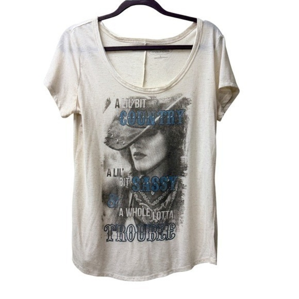 Country‎ Graphic Tee Cowgirl Western Cream y2k Sassy Shirt